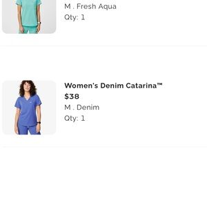 Size Medium Figs Catarina scrub top in Denim